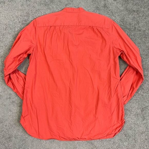 Lands End Women’s Medium Orange Casual Button Down Shirt Top - Picture 4 of 5